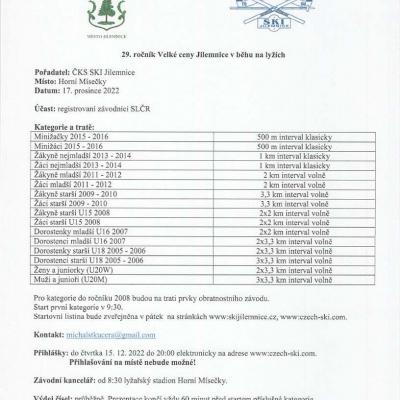 Propozice Mísečky 17.12.2022